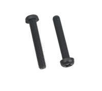 10/20/50pc M2 M2.5 M3 M4 M5 M6 diamètre 2 2.5 3 4 5 6mm noir Nylon plastique isolé croix Pan vis à tête ronde(10mm,M2.5 50pcs)