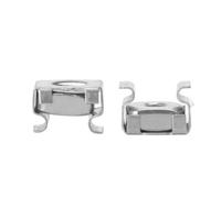 10/20/50pc M4 M5 M6 M8 Carré Snap In Écrous À Cage 304 En Acier Inoxydable Quatuor Flottant Élastique Cassette De Boîtier(10pcs,M4)