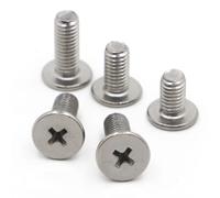 10/20/50pcs CM M2 .5 M3 M4 M5 M6 304 croix en acier inoxydable Ultra mince Super bas plat vis à tête de plaquette boulon(25mm,M6 10pcs)