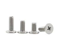 10/20/50pcs M2 M2.5 M3 M4 M5 M6 304 croix en acier inoxydable Ultra mince Super bas plat vis à tête de plaquette boulon for ordinateur portable(20mm,M6 10pcs)