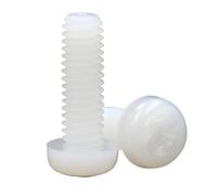 10/20/50pcs M2 M2.5 M3 M4 M5 M6 M8 Metric Thread Black Or White Nylon Plastic Cross Recessed Round Pan Head Screw Bolt(White,6mm,M3 (50pcs))