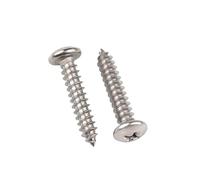 10/20/50pcs M3 .5 M4 M5 M6 304 acier inoxydable tête ronde croix encastrée vis taraudeuse à cylindrique longueur: 45mm - 50mm(45mm,M6 X 10pcs)