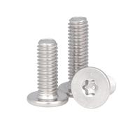 10/20/50pcs zingué noir 304 acier inoxydable M2 M2.5 M3 M4 M5 M6 CM Torx Six lobes Ultra mince plat vis à tête de plaquette boulon(Stainles Steel,M4x20mm (20pcs))