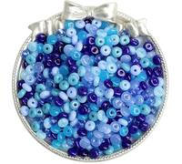 10/20 g/sachet de perles de riz en verre de qualité supérieure, fabriquées localement. Perles colorées et uniques, idéales pour la création de bijoux et bracelets faits main (style 9, environ 120 pi