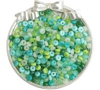 10/20 g/sachet de perles de riz en verre de qualité supérieure, fabriquées localement. Perles colorées et uniques, idéales pour la création de bijoux et bracelets faits main (style 8, environ 120 pi