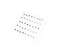10-20 paires de boucles d'oreilles en plastique en plastique en zircone cubique pour oreilles sensibles 2-6 mm Zircone cubique pour femmes filles en silicone post-moules de boucles d'oreilles…