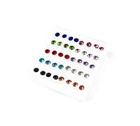 10-20 paires de boucles d'oreilles en plastique en plastique en zircone cubique pour oreilles sensibles 2-6 mm Zircone cubique pour femmes filles en silicone post-moules de boucles d'oreilles…