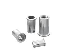 10/20/PCS 304 Rivets En Acier Inoxydable Écrous Insérer Tête Plate Écrou Fileté Riveteuse Pistolet Outils Antirouille M3/M4/M5/M6/M8/M10/M12(M6-20pcs)