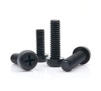 10/20/pcs M2 M2.5 M3 M4 M5 M6 GB818 Noir Nylon Plastique Isolant Croix Encastré Pan Tête Ronde Boulon Vis(10mm,10pcs M6)
