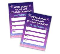 10/20 pièces Cartes d'invitation dégradé violet rêveur, éléments de graffiti, convient pour anniversaire, événements thématiques de rencontre de fans K-Pop graphique,LettresPapetier
