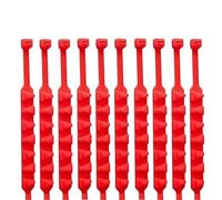 10/20 pièces chaînes à neige antidérapantes for motos vélos roues de pneus d'hiver attaches de câble antidérapantes chaîne de pneu d'urgence de moto accessories(10PCS Red)