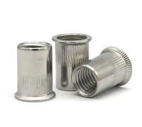 10/20 pièces écrous à Rivets en Acier Inoxydable M3-M12 tête Plate fraisée Ensemble écrous insérer écrou fileté Rivet écrous à Rivets