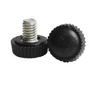 10-20 pièces en plastique noir/blanc M4/M5/M6 serrer à la main la vis à oreilles en plastique, vis de réglage de verrouillage de verre de mur rideau, M4x12mm(10pcs)