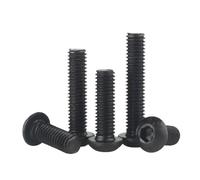 10/20 Pièces ISO7380 Noir Grade10.9 M4 M5 M6 Six Pans Creux Rond Pan Bouton Tête Champignon Boulon Vis(8mm,M6 x 10pcs)