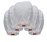 10/20 pièces Lanternes Volantes de Ciel Chinois, Couleur Blanc (Blanc, 10PCS)