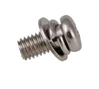 10/20 pièces M2 .5 M3 M4 M5 M6 M8 vis à tête ronde croisée avec rondelles plates ressort assemblage Triple combinaison boulons(8 mm,M3 (20 Pcs))