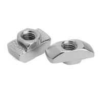 10/20 pièces M3 M4 M5 M6 M8 profil en aluminium écrous en T acier inoxydable 304 tête de marteau écrou à fente série 2020/3030/4040/4545 écrou en T for fenêtre (Color : (10Pcs), Size : 2020-M4)