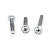10/20 pièces M4 M5 M6 croix en acier galvanisé boulon à tête hexagonale externe(40mm,M5 10pcs)