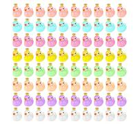 10/20 pièces Mini canards en résine lumineux, petits canards phosphorescents avec couronnes, conviennent pour les jardins de fées, les micro-paysages, les aquariums, les plantes en pot miniatures, la 