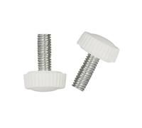 10-20 pièces Vis de réglage à tête ronde moletée blanche/noire
