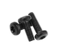 10-200 pièces M2-M8 classe 10.9 acier au carbone noir/nickelé empreinte hexalobulaire creuse tête ronde vis à machine, M2x4mm(200 pièces)