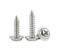 10-200 pièces type-PWA M1.4-M5 acier inoxydable empreinte cruciforme tête cylindrique à embase vis autotaraudeuses, M2.2x6x6mm(100 pièces)