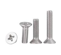 10-200 pièces UNC 2#-56 3#-48 à 3/8-16US filetage grossier 304 A2-70 en acier inoxydable à empreinte croisée plate vis à tête fraisée(5/32",200pcs UNC 4-40)