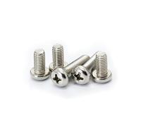 10-200pcs M2 M2.5 M3 M4 M5 M6 M8 304 Stainless Steel Cross Round Pan Head Screw Bolt(16MM_100PCS M3)