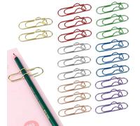 10/20Pcs 3 Colors Heart Pen Clip Metal Pencil Clips Multifunctional Rose Gold Silver Carbon Steel Paperclip Pen Holder for Notebook Journal or Diary (20pcs-A)