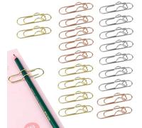 10/20Pcs 3 Colors Heart Pen Clip Metal Pencil Clips Multifunctional Rose Gold Silver Carbon Steel Paperclip Pen Holder for Notebook Journal or Diary (20pcs-B)