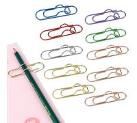 10/20Pcs 3 Colors Heart Pen Clip Metal Pencil Clips Multifunctional Rose Gold Silver Carbon Steel Paperclip Pen Holder for Notebook Journal or Diary (10pcs-B)