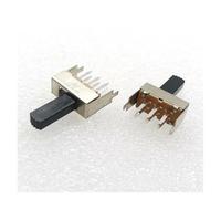 10-20pcs On-off Slide Switch 6pin 2P2T Toggle Sliding switch Power Switch 6 feet 2 gears Handle Length 15MM NWPNLXEA(20 PCS)