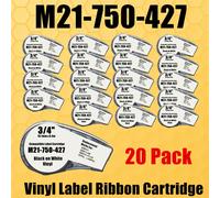 10 ~ 20PK recharge cartouche d'encre vinyle ruban Brady M21 750 427 fabricant Strick pour BMP21-PLUS, étiqueteuse IDPAL imprimante d'étiquettes portable 20PK M21-750-427