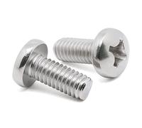 10-24 Vis à tête cylindrique à filetage complet, Phillips Drive, acier inoxydable 18-8, filetage machine 10-24 x 1/2" (50 Pack)