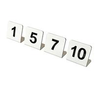 10/25/50/100 Pièces en Acrylique pour Table de Tente Numéros de 1 À 10/25/50/100 Tables Numérotées, Numéros de Table de Mariage pour Réception de Mariage, Restaurant, Fête(White-6 * 8cm,1-50)
