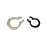 10/25/50pcs M3 à M40 304 acier inoxydable noir 65mn 3-40mm arbre Type C roulement à Circlip externe Clip de retenue anneau à pression(Stainless Steel,M4 no hole 50pcs)