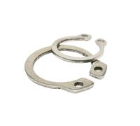 10/25/50pcs M3 à M40 304 acier inoxydable noir 65mn 3-40mm arbre Type C roulement à Circlip externe Clip de retenue anneau à pression(Stainless Steel,M13 25pcs)