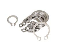 10/25/50pcs M6 à M40 304 acier inoxydable noir 65mn 3-40mm arbre C Type roulement à Circlip externe Clip de retenue anneau à pression(Stainless Steel,M13 25pcs)