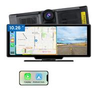 10.25 Zoll Built-in navigation unit mit carplay android car Navigationsgerät Black GPS Bluetooth navi Länderkarte hands-free AUX audio 1080p