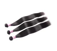10-28 pouces paquets droits tissage de cheveux humains Extensions de cheveux noirs naturels 3 Bundle Wear and Go(20 Inch)