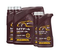 10 (2x4+2x1) Litre Mannol 75W-80 MTF-4 Api GL-4/GL4 / Huile de Transmission