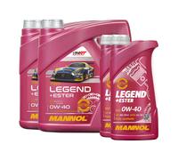 10 (2x4+2x1) Litre Mannol SAE 0W-40 Legend + Première Huile Acea A3/B3/B4