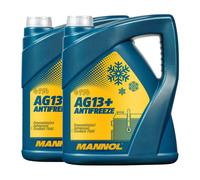 10 (2x5) Litre Mannol Antigel AG13 + Advanced Antigel Concentré