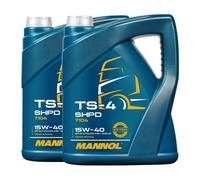 MANNOL TS-4 shpd 15 W de 40 API CI 4/CH de 4/CG 4/CF 4/CF/SL W-40, 5 l, Brun Jaune