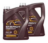 10 (2x5) Litres MANNOL Energy Premium 5W-30 BMW LL-04, VW 505.01/505.00/502.00