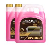 10 (2x5) Litres PEMCO ANTIFREEZE 912+ Antigel Mélange Prêt À L'Emploi (-40°C)