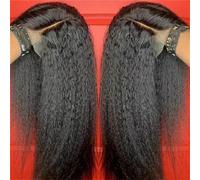 10-34 Pouces Perruque Droite Crépue Brune Perruques De Cheveux Humains Droits Doux Naturels Pour Femmes Perruques