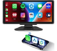 10.36 Inch Car Carplay Screen with Android Auto CarPlay Wireless, Portable Touch Screen Monitor Car Radio Receiver Bluetooth Mirror Link, FM/AUX/TF Multimedia Player