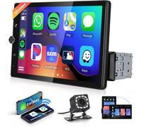 10.4 ""Autoradio 1Din Avec Écran Tactile Vertical Pivotant Carplay Sans Fil Android Auto,1280 * 800,Auto Radio Avec Bluetooth Gps Usb/Mic/Sd/Usb/Aux/Eq/Commandes Au Volant+12Led Caméra De Rec[L1859]