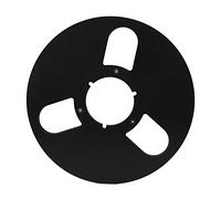 10.5 Inch Empty Reel, 1/4 Inch Aluminum Alloy Takeup Reel with 3 Hole NAB Flange for Reel to Reel Tape Recorder, Universal Replacement Spool for Analog Audio Recording and Playback (Noire)